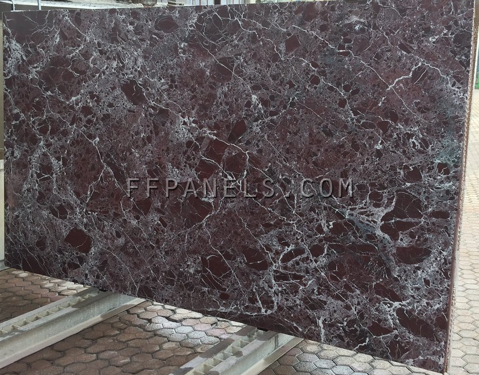 FABYCOMB® lightweight ROSSO LEPANTO MARBLE panels