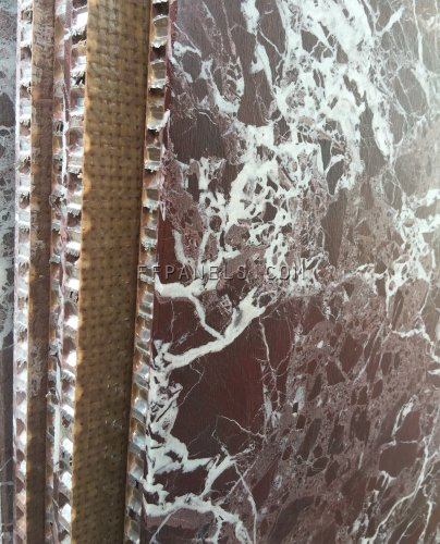 FABYCOMB® lightweight ROSSO LEPANTO MARBLE panels