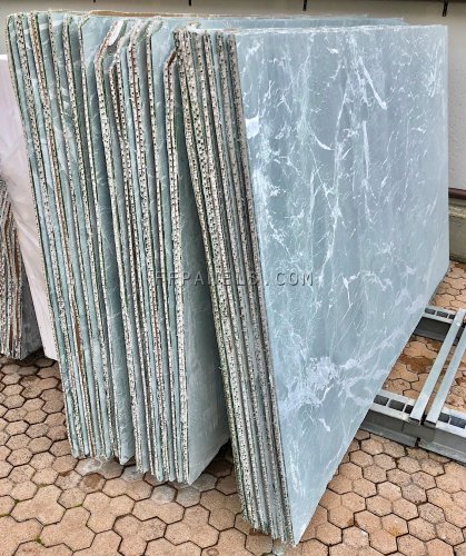 FABYCOMB® lightweight VERDE AVER MARBLE panels
