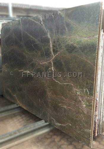 FABYCOMB® lightweight FOREST GREEN MARBLE panels
