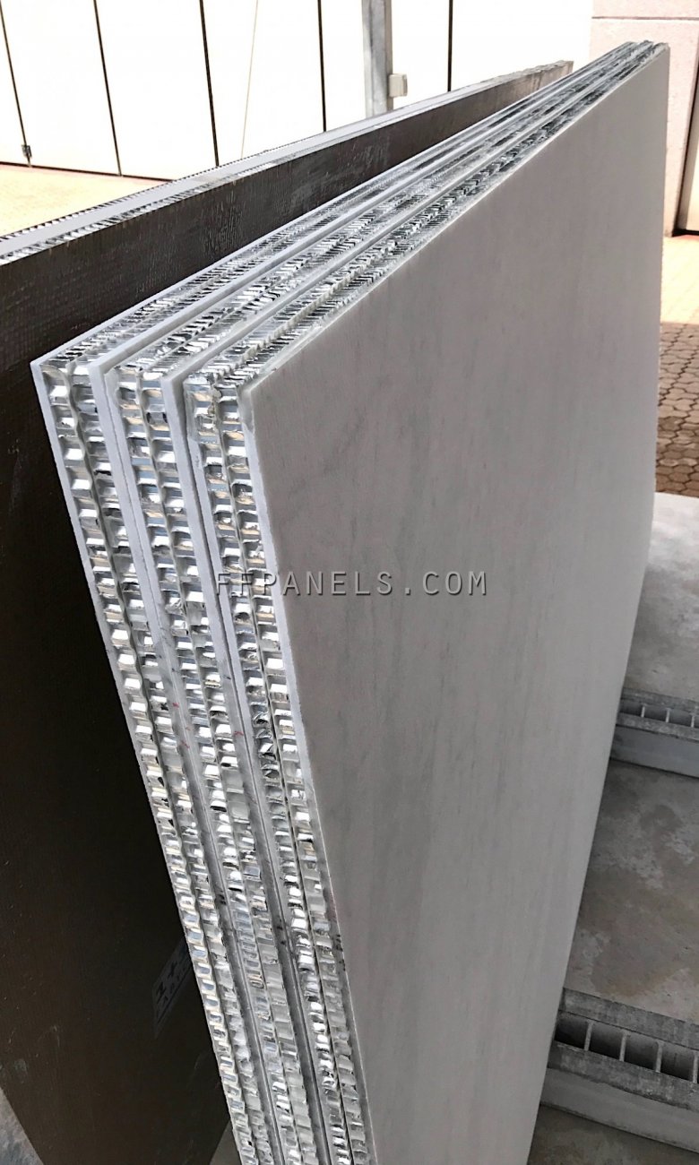 FABYCOMB® lightweight BIANCO CARRARA MARBLE panels