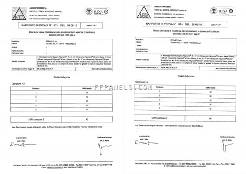 Resistenza allo scivolamento in assenza di lucidatura - UNI EN 1341 app. D