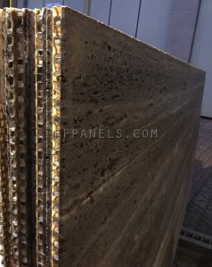 pannelli marmo leggero FABYCOMB® in MARMO TRAVERTINO (3 D)