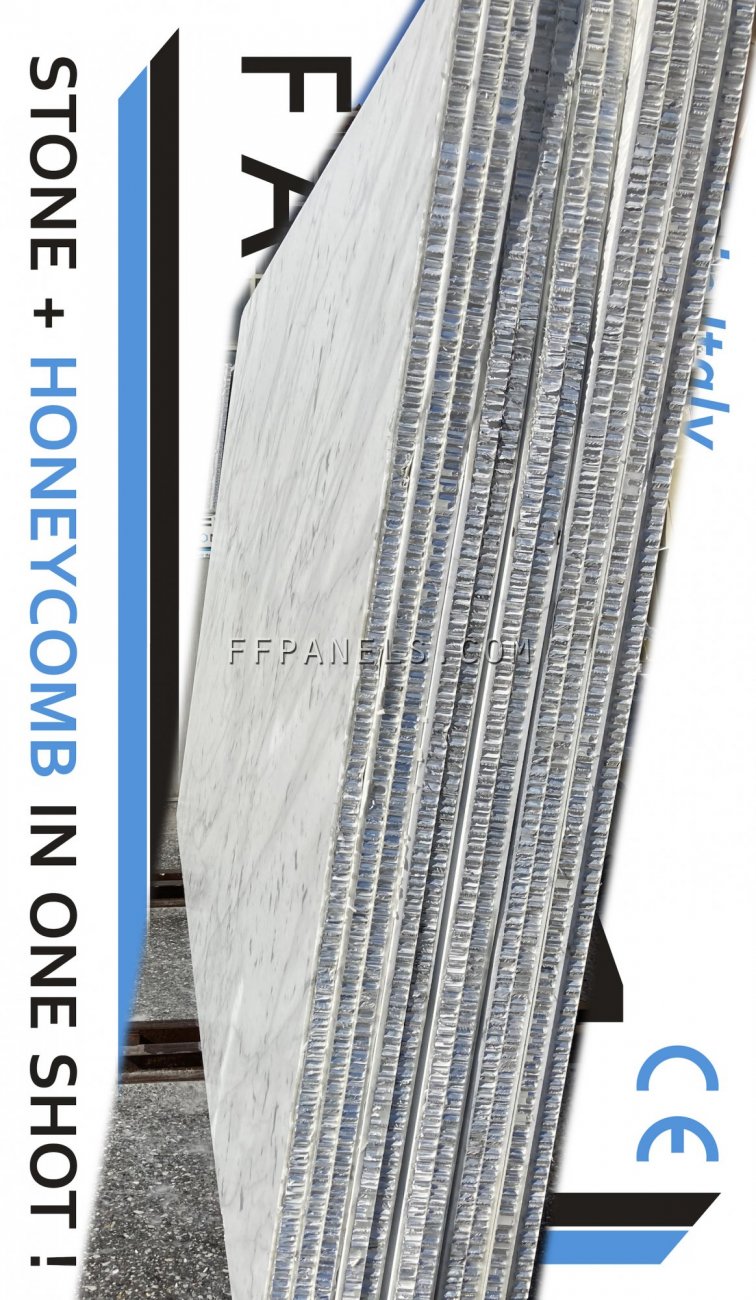 pannelli marmo leggero FABYCOMB® in MARMO BIANCO GIOIA