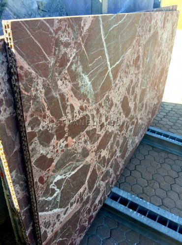 pannelli marmo leggero FABYCOMB® in MARMO ROSSO LEVANTO